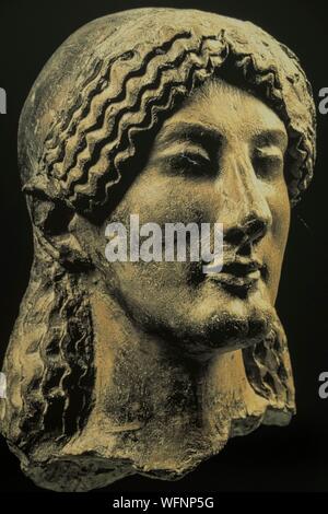 Italie, Sicile, Agrigente, San Nicola musée archéologique, au-dessus de la Vallée des Temples Banque D'Images