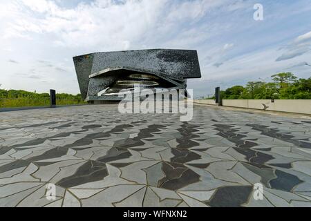 France, Paris, La Villette, parc la Philarmonie de Paris par l'architecte français Jean Nouvel Banque D'Images