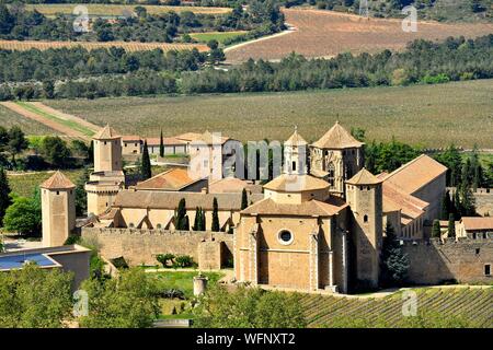 Espagne, Catalogne, province de Tarragone, Conca de Barbera, comarca Vimbodi, La ruta del Cister, monastère Santa Maria de Poblet, inscrite au Patrimoine Mondial de l'UNESCO Banque D'Images