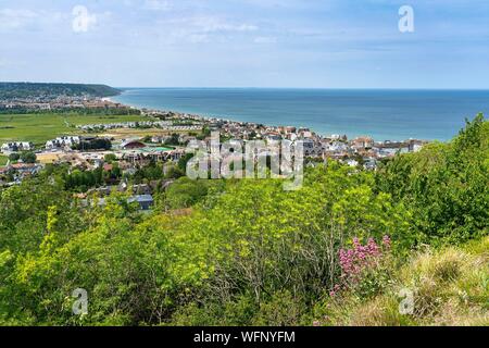 France, Calvados, Benerville sur Mer, le Mont Canisy, Blonville Voir Banque D'Images