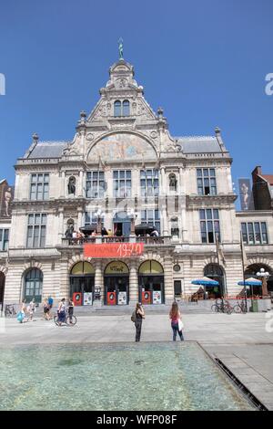 Belgique, Flandre, Gand, Théâtre Municipal Building, Royal Dutch Theatre construit en 1899, sur Sint-Baafsplein Banque D'Images