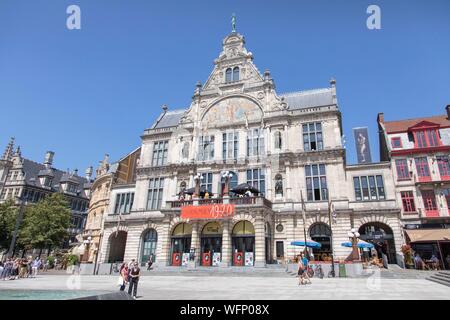 Belgique, Flandre, Gand, Théâtre Municipal Building, Royal Dutch Theatre construit en 1899, sur Sint-Baafsplein Banque D'Images