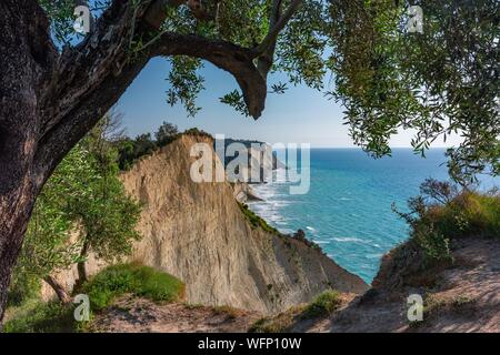 La Grèce, Îles Ioniennes, Corfou, Cap Drastis à Sidari Banque D'Images