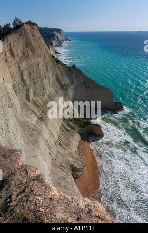 La Grèce, Îles Ioniennes, Corfou, Cap Drastis à Sidari Banque D'Images