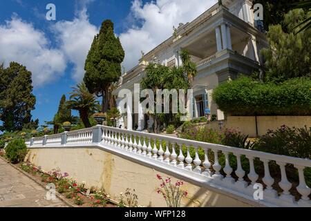 La Grèce, Îles Ioniennes, Corfou, Achilleion, palais néoclassique de l'Impératrice Elisabeth d'Autriche, la célèbre Sissi Banque D'Images