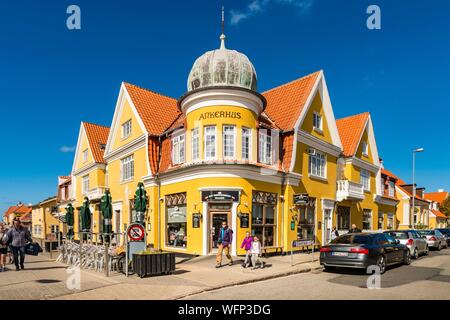 Le Danemark, le Jutland, Skagen, restaurant du centre-ville Banque D'Images