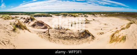 Le Danemark, le Nord du Jutland, Råbjerg Mile est un mobile dune côtière située entre Skagen et Frederikshavn, c'est la plus grande dune mobile dans le Nord de l'Europe avec une superficie de 1 km carrés pour une hauteur maximale de 40 m, la dune continue à migrer de l'est au nord-est vers le Kattegat à un taux de plus de 15 M$ par année Banque D'Images