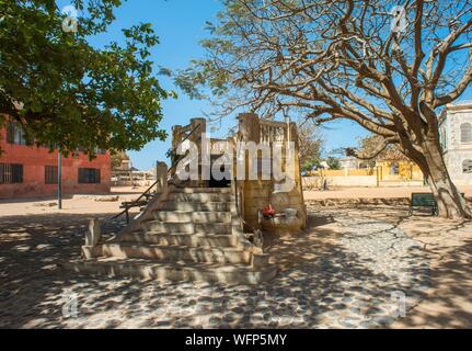 Sénégal, Dakar, l'île de Gorée, Site du patrimoine mondial de l'UNESCO, la place du Gouvernement, du kiosque Banque D'Images