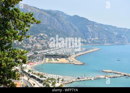 France, Alpes Maritimes, Menton, Baie de Garavan Garavan (Bay) Banque D'Images