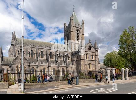 L'Irlande, Dublin, St Michaels Hill, Cathédrale Christ Church ou Holy Trinity Cathedral, la cathédrale anglicane irlandaise Banque D'Images