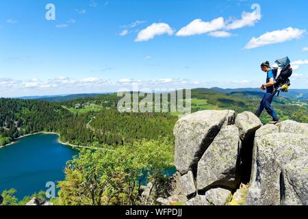 La France, Haut Rhin, Vosges près du col de Bonhomme, le lac blanc (White Lake), 1054 m Banque D'Images