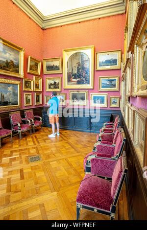 France, Oise, Chantilly, le château de Chantilly, le musée de Condé, le cabinet de Giotto Banque D'Images