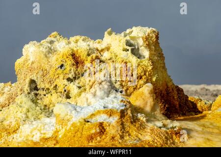 L'Éthiopie, l'état de l'afar, dépression Danakil, volcan Dallol Banque D'Images