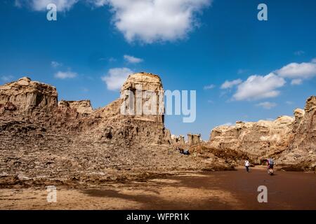 L'Éthiopie, l'état de l'afar, dépression Danakil, volcan Dallol Banque D'Images