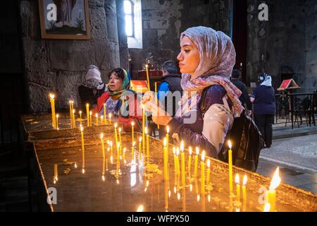 L'Arménie, région de Syunik, 9e siècle Monastère de Tatev Banque D'Images
