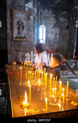 L'Arménie, région de Syunik, 9e siècle Monastère de Tatev Banque D'Images