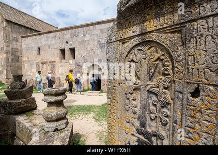 L'Arménie, région de Syunik, 9e siècle Monastère de Tatev Banque D'Images