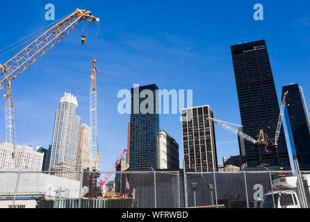Chantier de construction à Ground Zero, New York Banque D'Images