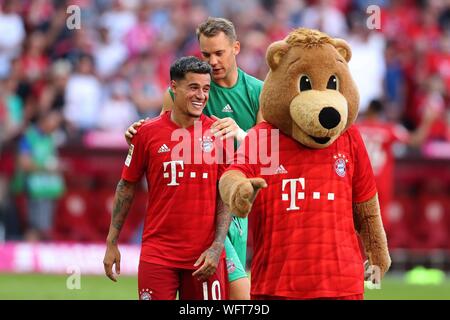 Munich, Allemagne. Août 31, 2019. firo : 31.08.2019, football, 1.Bundesliga, la saison 2019/2020, le FC Bayern Munich - 1. FSV FSV FSV Mainz 05, dans le monde de l'utilisation | Credit : dpa/Alamy Live News Banque D'Images