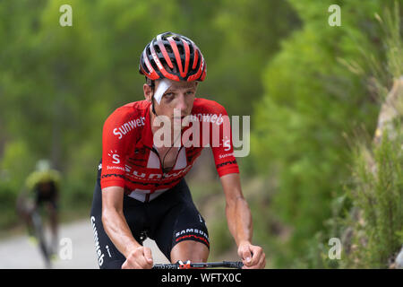 30 augustus 2019 Mas de la Costa, Espagne Vélo Vuelta 2019 30-08-2019: Ronde van Spanje: Onda: Mas de la Costa étape 7, équipe Sunweb, Vuelta a Espana 2019, Martijn Tusveld Banque D'Images