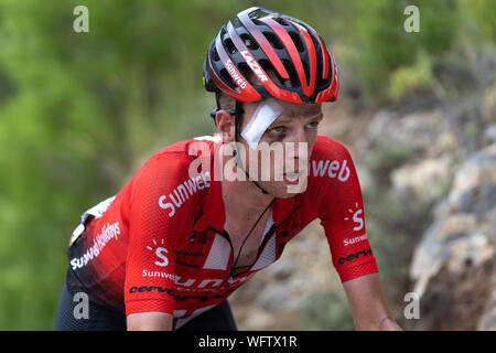 30 augustus 2019 Mas de la Costa, Espagne Vélo Vuelta 2019 30-08-2019: Ronde van Spanje: Onda: Mas de la Costa étape 7, équipe Sunweb, Vuelta a Espana 2019, Martijn Tusveld Banque D'Images