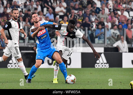 Fabian Ruiz (SSC Naples) au cours de la Serie A TIM match de football entre la Juventus et SSC Napoli de Allianz Stadium sur 31 août 2019 à Turin, Italie. Banque D'Images