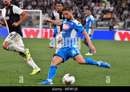 Dries Mertens (SSC Naples) au cours de la Serie A TIM match de football entre la Juventus et SSC Napoli de Allianz Stadium sur 31 août 2019 à Turin, Italie. Banque D'Images