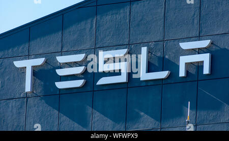 Tesla Motors signeront à l'office de l'entreprise dans la Silicon Valley, haute technologie de San Francisco Bay Area Banque D'Images