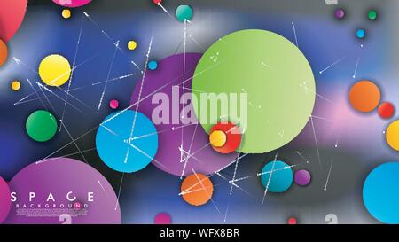 Arrière-plan de l'espace télévision avec les planètes et les étoiles. Illustration Vecteur de Galaxy Illustration de Vecteur