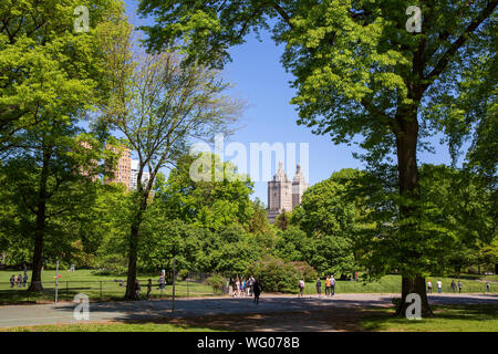 Personnes dans Central Park, New York City. Banque D'Images