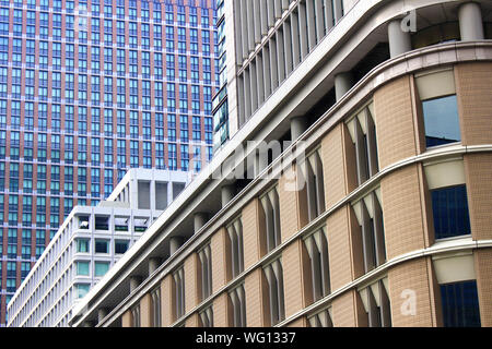 Conception des façades de divers bâtiments Banque D'Images