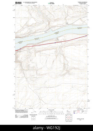 L'État de Washington, de l'USGS Topo Map WA Sundale 20110903 Restauration TM Banque D'Images