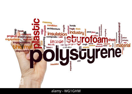 Mot de polystyrène concept cloud Banque D'Images