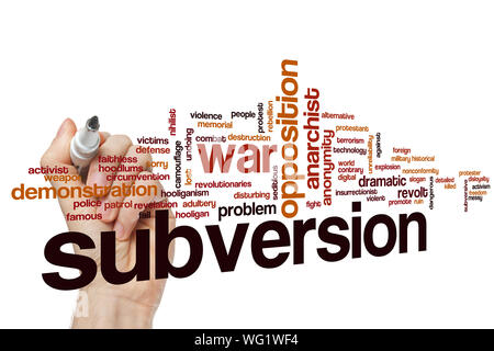 Mot Subversion concept cloud Banque D'Images