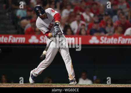 Anaheim, États-Unis. Août 31, 2019. 31 août 2019 : le voltigeur des Red Sox de Boston J.D. Crédit : Cal Sport Media/Alamy Live News Banque D'Images