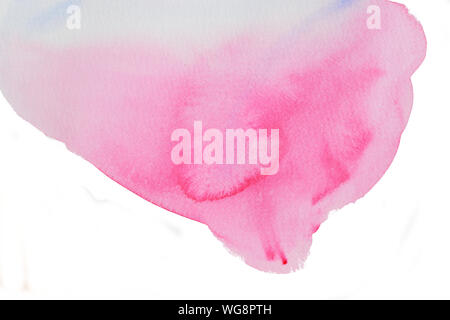 Gradation de couleur bleu avec des motifs de couleur rouge et rose sur fond blanc , Illustration aquarelle abstraite part dessiner et peindre sur le papier Banque D'Images