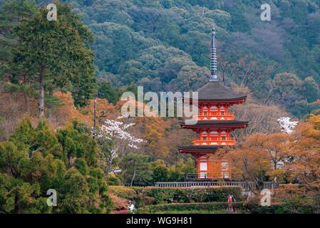 La Pagode de l'Koyasu le Temple Kiyomizu-dera, temple bouddhiste, Higashiyama, Kyoto, Japon Banque D'Images