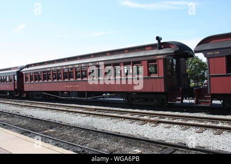 Loco vapeur fer Vintage USA Banque D'Images