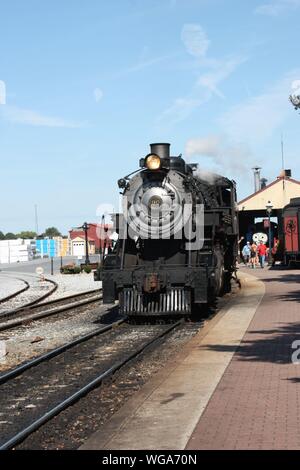 Loco vapeur fer Vintage USA Banque D'Images