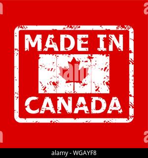 En fait des timbres du Canada. Fabrication de joint en caoutchouc texture. Produit vectoriel, les timbres en caoutchouc fabrication badge illustration Illustration de Vecteur