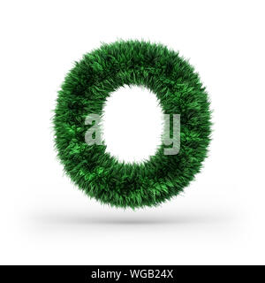 Les majuscules et de l'écologie verte font. Lettre O. le rendu 3D Banque D'Images