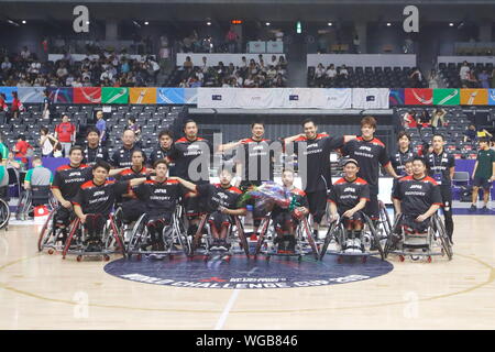 Tokyo, Japon. 06Th Sep 2019. Groupe de l'équipe du Japon (JPN), 1er septembre 2019 - Le basket-ball en fauteuil roulant : Men's match Soirée de remise des prix au Plaza Sport Forêt Musashino, Tokyo, Japon. Credit : AFLO Co.,Ltd/Alamy Live News Banque D'Images