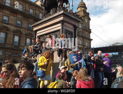 Glasgow, Ecosse, Royaume-Uni. 31 Août 2019 : une protestation massive à Glasgow, contre la décision du gouvernement britannique à fermer le Parlement (Westminster). Banque D'Images