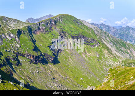 Paysage d'été en montagne à Fagaras, Carpates roumaines. Fagaras typique paysage alpin crest à l'été Banque D'Images