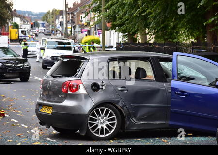 Lutte mort accident de voiture Watford Banque D'Images