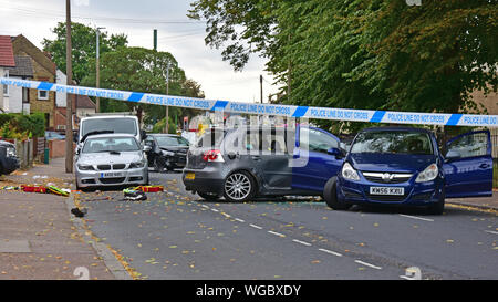 Lutte mort accident de voiture Watford Banque D'Images