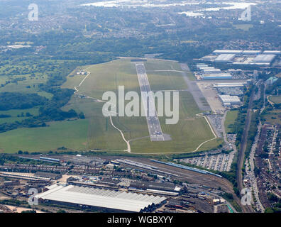 Une vue aérienne de l'aéroport de Southampton, Angleterre du Sud-Est, Royaume-Uni Banque D'Images