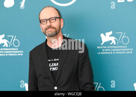 Venise, Italie. 06Th Sep 2019. Steven Soderbergh assiste à un photocall pour la première mondiale de la Laverie pendant le 76e Festival du Film de Venise au Palazzo del Cinema le 01 septembre 2019 à Venise, Italie. Credit : Awakening/Alamy Live News Banque D'Images