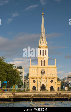 L'église Saint Rosaire sur une rive de la rivière Chao Phraya à Bangkok, Thaïlande Banque D'Images