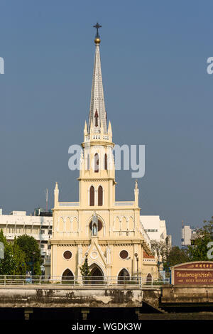 L'église Saint Rosaire sur une rive de la rivière Chao Phraya à Bangkok, Thaïlande Banque D'Images